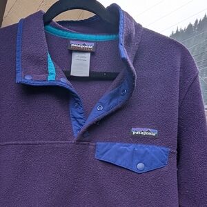 Patagonia Synchilla Purple Fleece w/ Blue Trim